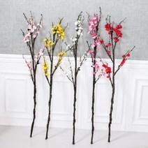 [천삼백케이] [플라워트리] 프리미엄흑매화가지 120cm 조화 꽃 인테리어 FAIAFT, 진핑크