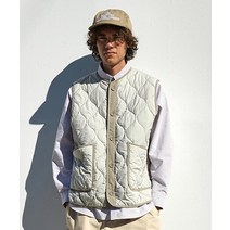 FLUKE 오버핏 퀼팅 베스트 라이트베이지 FVT203