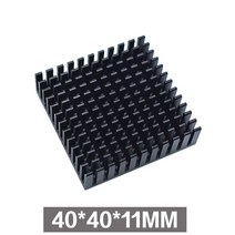 14*14*8mm 골든 블랙 알루미늄 라디에이터 IC 방열판 방열판 40x40mm x 11 mm/28x28x6/25 mm 전자 부품 액세서리 소스, Black 40x40x11mm