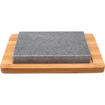 구이용 돌판 구이 삼겹살 스테이크 바베큐 돌불판, 20x15x3cm+단일석판