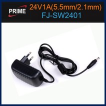 [프라임디렉트] 아답터 100~240V / 24V 1A FJ-SW2401 [내경2.1mm/외경5.5mm] 전원 코드 일체형 [박스포장]
