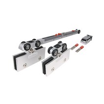 유리문용 EMD G105 댐퍼로라세트(50kg이하용) _미닫이문부속 슬라이딩문부속 하부가이드 슬라이딩레일 행거레일 슬라이딩도어레일 댐핑레일 천정설치 벽면설치 포켓도어 양댐퍼