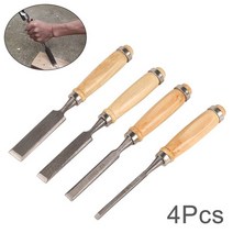 우드카빙키트 4pcs Flat Shovel Woodworking Chisel Kit Wood Carpenter Carving Hand Tool Set For Basic, 01 4PCS