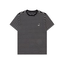 칼라 넥 스트라이프 티셔츠 2721 블랙