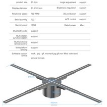 로고젝터 고보라이트 최신 3D 홀로그램 프로젝터 상업용 광고 라이트 와이파이 로고 사진 62cm, 1.62cm - AU