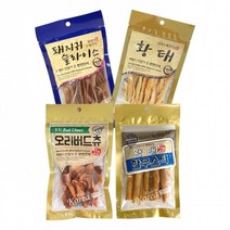 첨가물뺸 자연그대로 강아지수제간식 3개 강쥐밥안먹을때 펫특별식, 돼지귀 슬라이스 50g