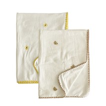 라비베베 자수 아기블랭킷 거즈 극세사 유아 아기이불, 라비베어