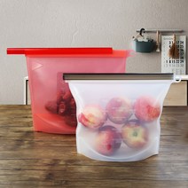 실리콘지퍼백 스탠딩 푸드백 육수 저장팩 6종사이즈, 반투명, 3000ml
