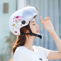 YEMA 여름 남성 여성 하프 할리 사계절 헬멧, F