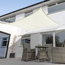 썬키다 그늘막 차광막 쉐이드 썬쉐이드, PES 패브릭, 3x4 사각형 + 크림