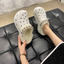 털슬리퍼 키높이 발편한 통굽 겨울 보석 슬리퍼 여성 KK17
