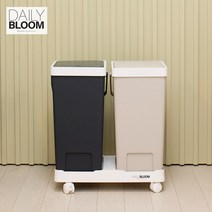 데일리블룸 분리수거함 휴지통 장보고주방 원터치형 이동식 20L 2단 3단 재활용통 스탠드, 분리수거함2P-A타입