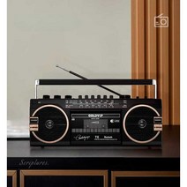 복고풍 카세트 플레이어 레트로 라디오 블루투스, T6 + 빈 카세트 테이프 4개