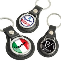 베스파 가죽 키링 키홀더 열쇠고리 베스파액세서리 카킹즈, (03)파킹블랙, 1개