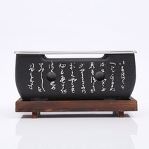 업소용 가정용 1인용 캠핑용 소형 미니 숯불 화로 새로운 모델이 일본 측 긴 텍스트로 일식 요리 오븐 구이 숯 화로 구이기 작은 난로 탄소 램프., 05 중간 난로15*15CM