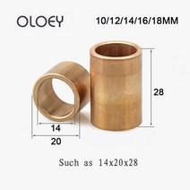 2pcs 구리 부싱 오일 베어링 분말 야금 내경 10mm, 06 10x14x15mm
