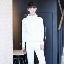 키작은남자 키작은남자 투라인 절개 배색 집업