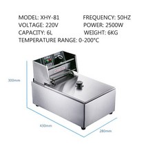 서진이네튀김기 가정용전기튀김기 치킨 핫도그 가마솥 소형 뒤김기 220V 2500W 상업용 전기 프라이어 스테인레스 스틸 딥 프렌치 프라이 윙 빠른 가열 스낵 튀김 기계, [01] Fryer 220V 6L, [04] KR