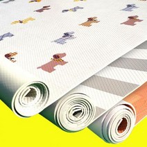 PVC 양면 애견 강아지매트 거실 반려견 베란다 6M, 2.헤링본+연그레이+140cmX6M