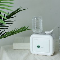 비플랫 생수병 미니 가습기, 아날로그, 화이트/소프트핑크