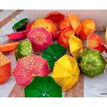 Womencrafts 20개 혼합 도매 로트 인도 장식 웨딩 우산 로트 수제.. 정품보장, 단일
