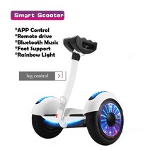 전동스쿠터 노인전동차 삼륜바이크 오토바이 블루투스 350w x 2 16 km/h 스마트 전기 스쿠터 두 바퀴 전화 제어 미니 호버 보드와 자기 균형 보드, [01] White glowing wheel, 한개옵션1