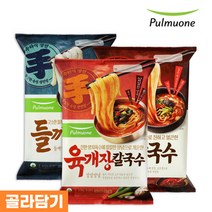 풀무원 칼국수 3종(육개장 들깨 장) 4봉 골라담기, 1. 육개장칼국수 415g[2인분] x 4봉