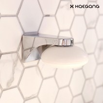 아이디어라떼 부착식 위생 자석비누홀더, 실버