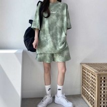 반팔 상하 세트 여름 스포티룩 여자 캐주얼 투피스 고등학생옷 추리닝 휴가갈때편한옷 코디 셋트