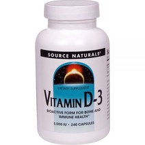 Source Naturals 비타민 D3 5000 IU 240