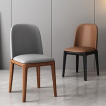 단단한 나무 식당 의자 홈 식탁 부드러운 가방 북유럽 등받이, B