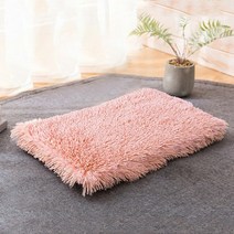 펫러그 강아지 고양이 러그개침대 매트 부드러운 고양이 수면 담요 개집 따뜻한 긴 플러시 애완 동물 커버, 02 분홍색_01 S