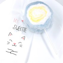 달콤플러스 블루베리맛 롤리팝 롤캔디 막대솜사탕 달콤한 아이들간식 어린이집답례품 유치원생일선물, 1개, 15g