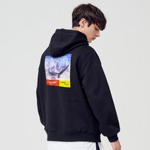 슈프림 사은품증정 기모 전사나염 독수리 남녀공용 오버핏 후드