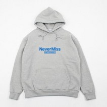 NeverMiss 네버미스 - 후드티. 멜란지-라임/XL/기모