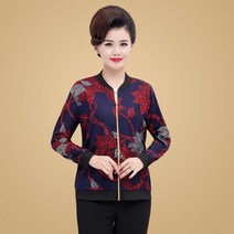 트숏자켓 중노년층 여성 봄 가을 룩 코트 카라넥 집업셔츠 40대 50 빅사이즈 마담 엄마옷 캐쥬얼 점퍼 1787445327