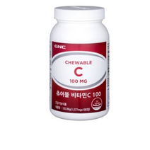 GNC 츄어블 C 100 비타민 1077mg, 180정, 2개, 180개