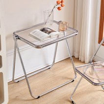 투명 접이식 테이블 의자세트 아크릴 식탁 미드센추리, A