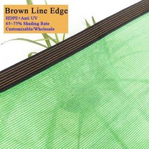 차광막 차양 그늘 녹색 햇빛 가리개 그물 자외선 방지 HDPE 3 20 핀 다육 식물 커버 집 발코니 항해 수영장 천막, 없음, 6Pin Brown Lines+1mx2m