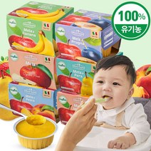 [네추럴누바] 유기농 과일퓨레 6가지맛 세트 12개입, 상큼팩(사과+배+사과배)