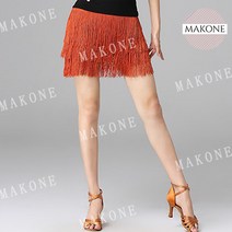 Makone 상표등록 별빛댄스 라틴 라인 사교 수술 치마 스커트 댄스복 QWISKW6354
