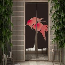 동물 문 커튼 중국어 잉어 호랑이 표범 새 파티션 화면 복도 입구 출입구 일본 방 장식, CTS00096+90x180cm