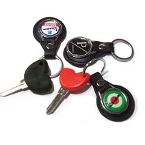 베스파키링 메탈 가죽 열쇠고리 베스파용품, (03)올블랙P