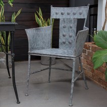 정원 철재 빈티지 엔틱 의자 1인 테라스 인테리어 꾸미기 야외용 녹슨 디자인, 기본