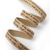 리본벨리 면러브레터리본 10mm 25mm / 길이14m, 베이지