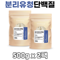 분리유청단백질 분말 고함량 PROTEIN 프로틴 파우더 근육 운동 보충제 WPI, 2팩, 분리유청단백분말 500g