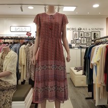 BCBG 에스닉 여름 원피스 ** 인디프린트OP-B1B5O647