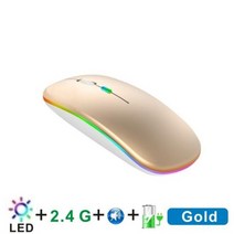 RGB 충전식 무선 마우스 컴퓨터 인체 공학적 미니 사일런트 USB 오피스 게임용 PC 노트북 Macbook 샤오미 Huawei, M81 lumino미국 4