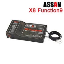 Assan X8 Function9 Rc 트럭 굴삭기 용 9 채널 24GHz 수신기 긴 안테나 삽 로더, 한개옵션0