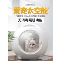 펫드라이룸 펫드라이기 스마트 애완 동물 건조 상자 개 물 송풍기 고양이 목욕 헤어 드라이어 자동 건조실 공간 캡슐 손질 청소 기계 미용 용품, [02] white B